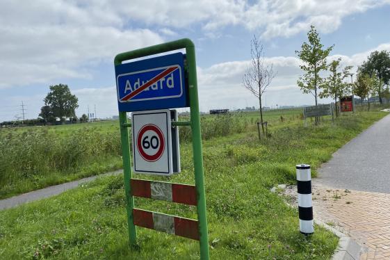 Aduard plaatsnaambord uit