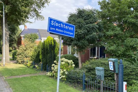 Slochteren in plaatsnaambord